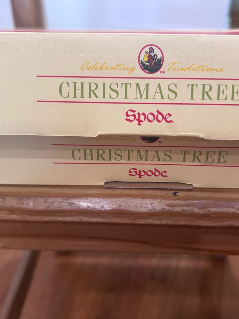 Spode Christmas Tree Box Set - Pink and Cream - Picture 4 of 5